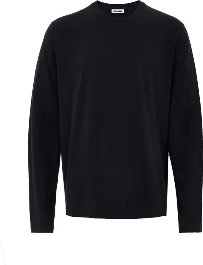 Black Cotton T-Shirt Jil Sander