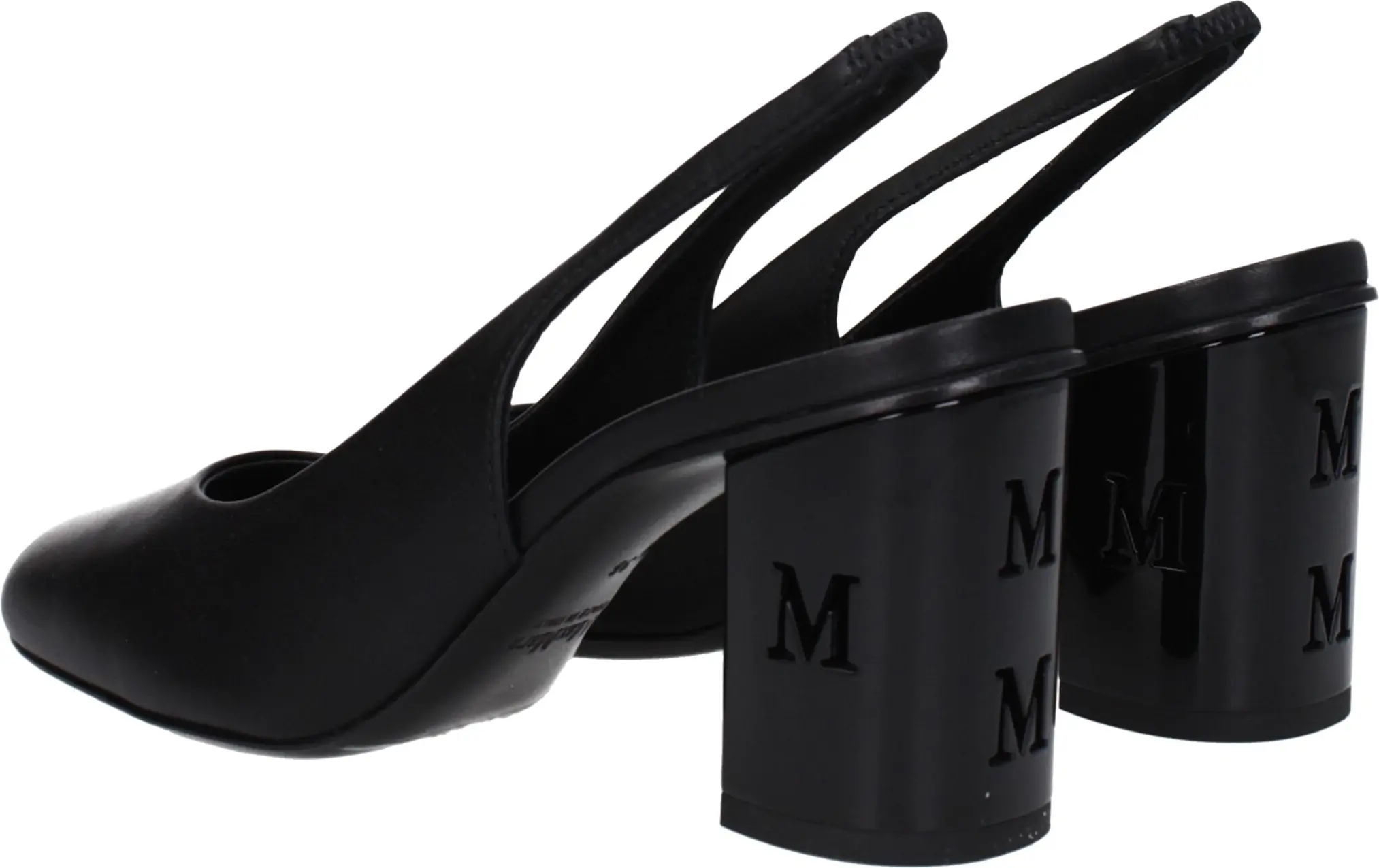 Max Mara qora charmLi baland posnali tuflilar