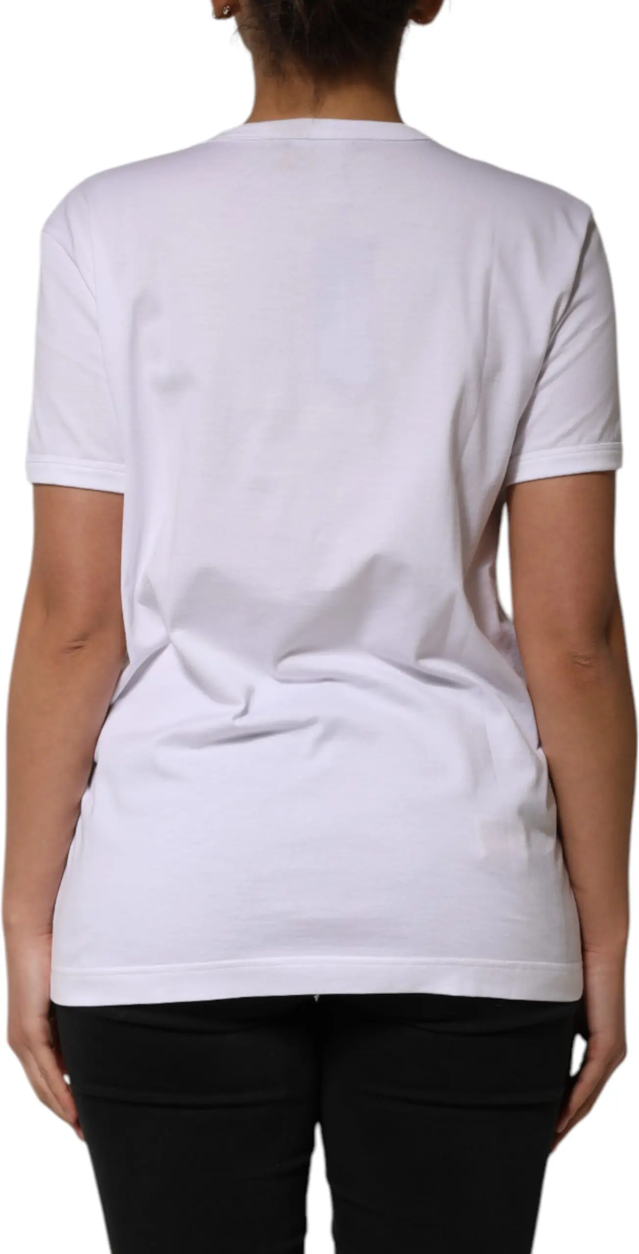 Cotton Sequin Embellished Top T-shirt Dolce & Gabbana