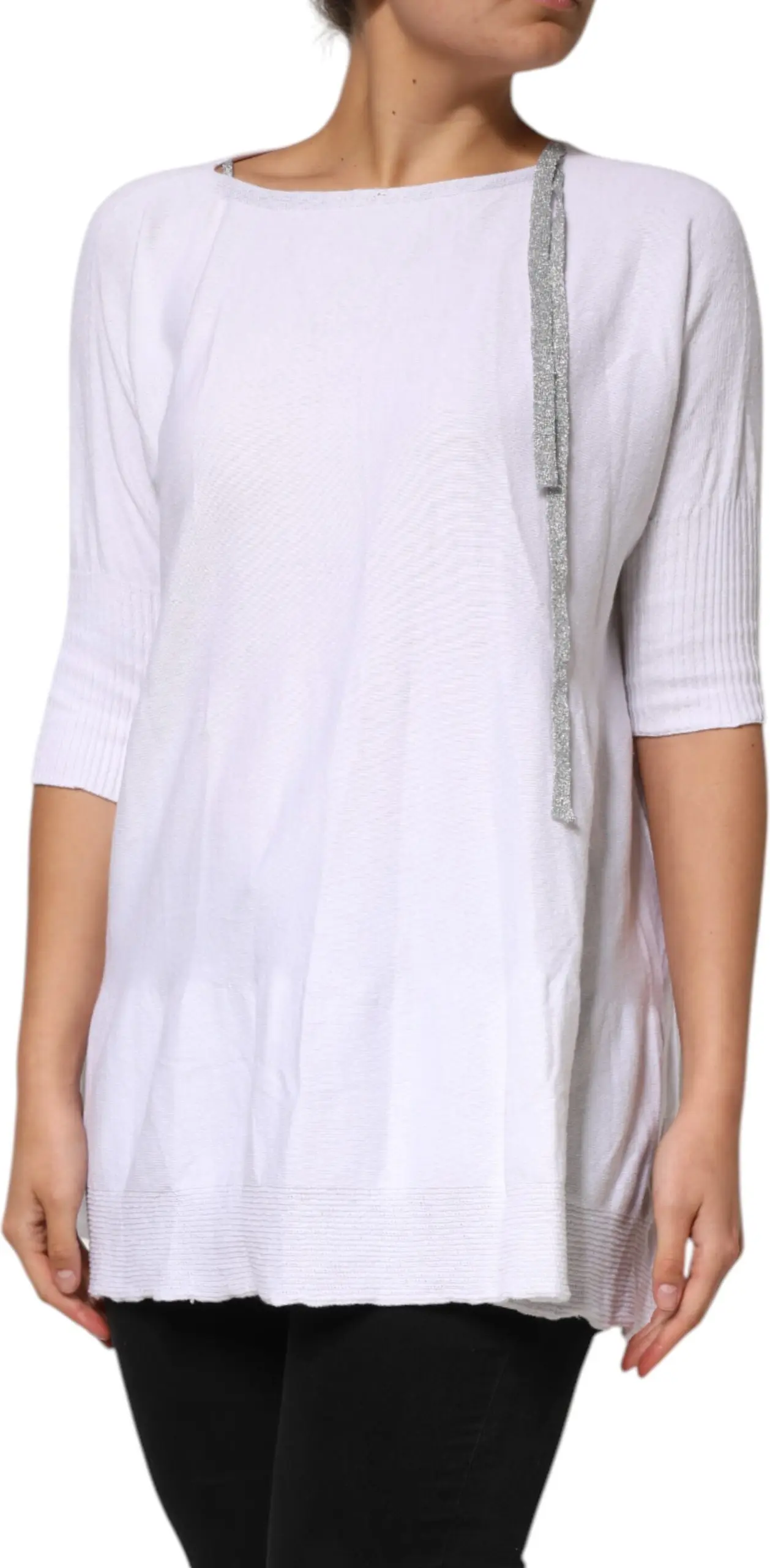 White Cotton Blouse Top Think Pink