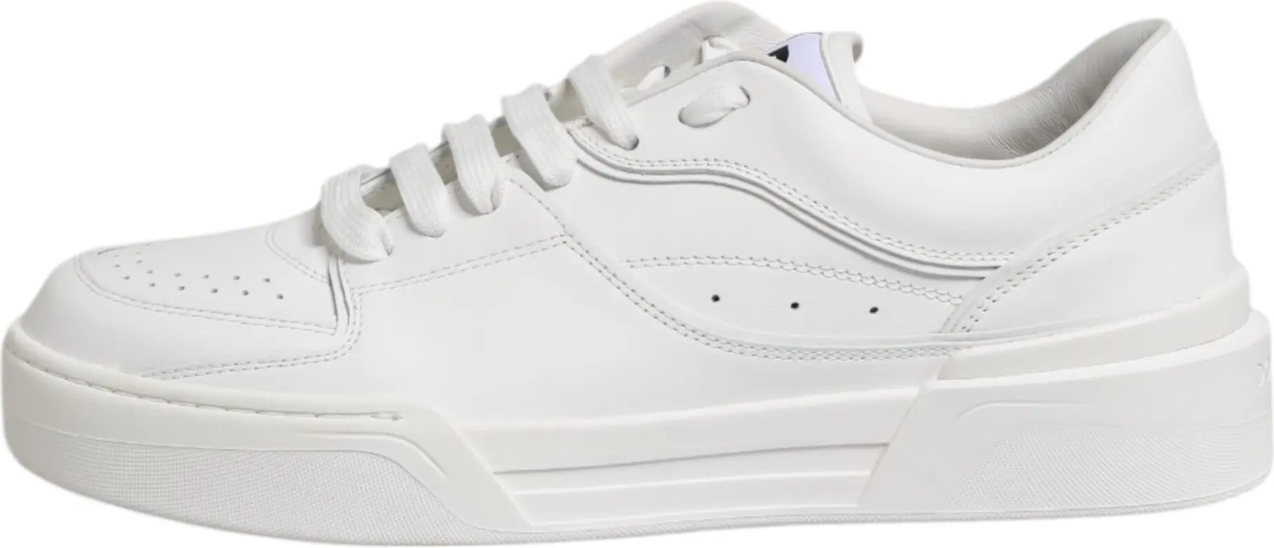 White Miami Leather Low Top Sneakers Shoes Dolce & Gabbana