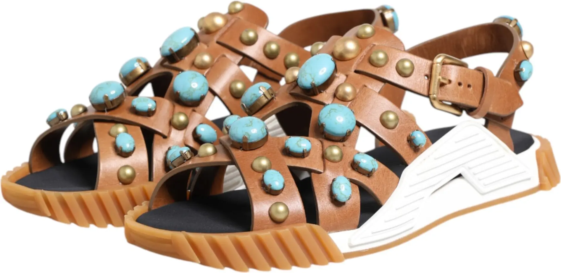 Dolce & Gabbana zamshli slayd sandallari