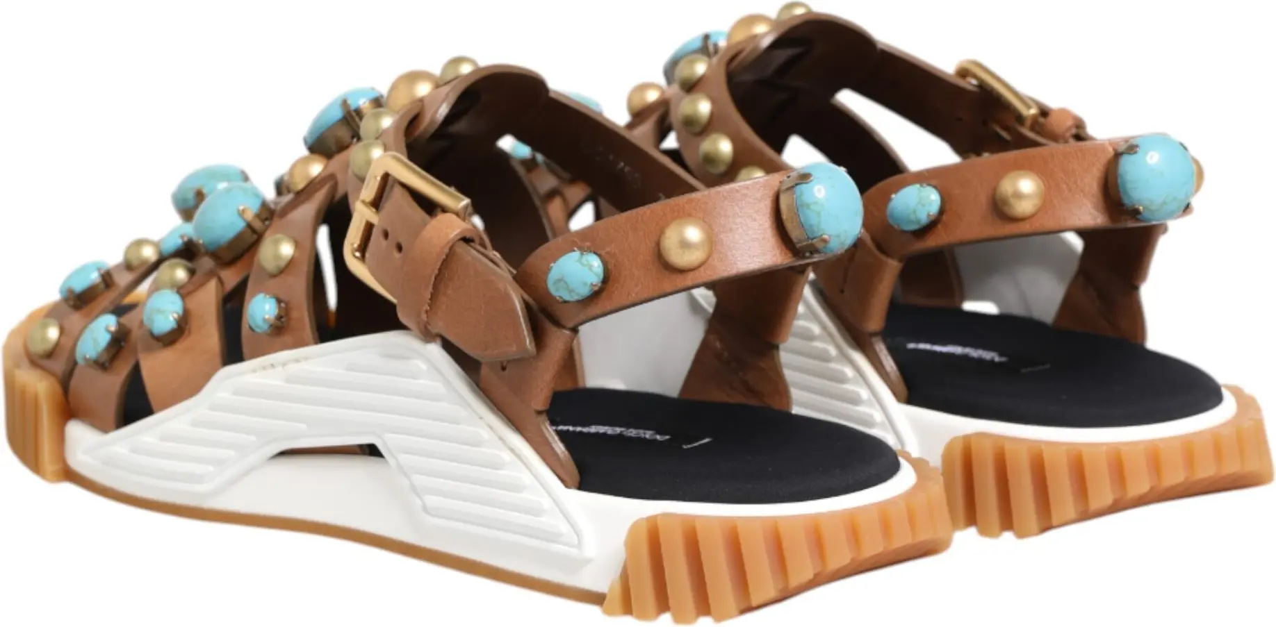 Dolce & Gabbana zamshli slayd sandallari