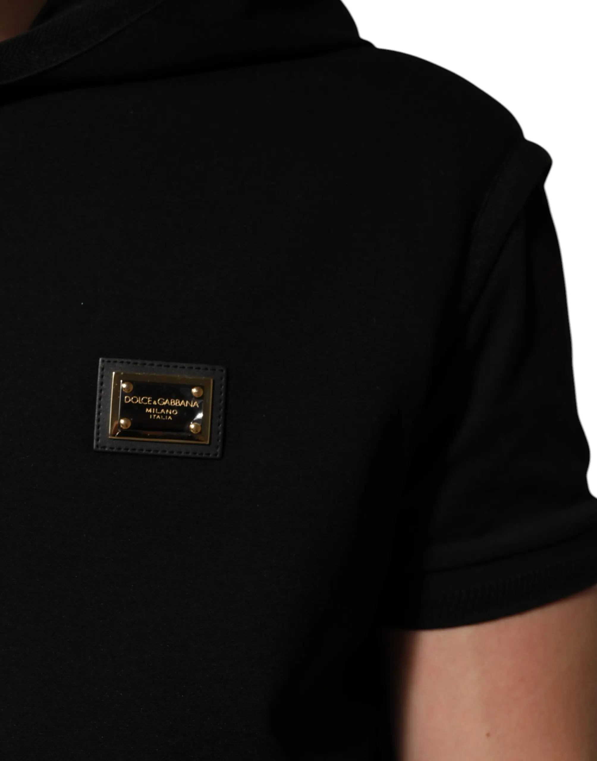 Dolce & Gabbana logotipli yengsiz kapyushonli pidjak