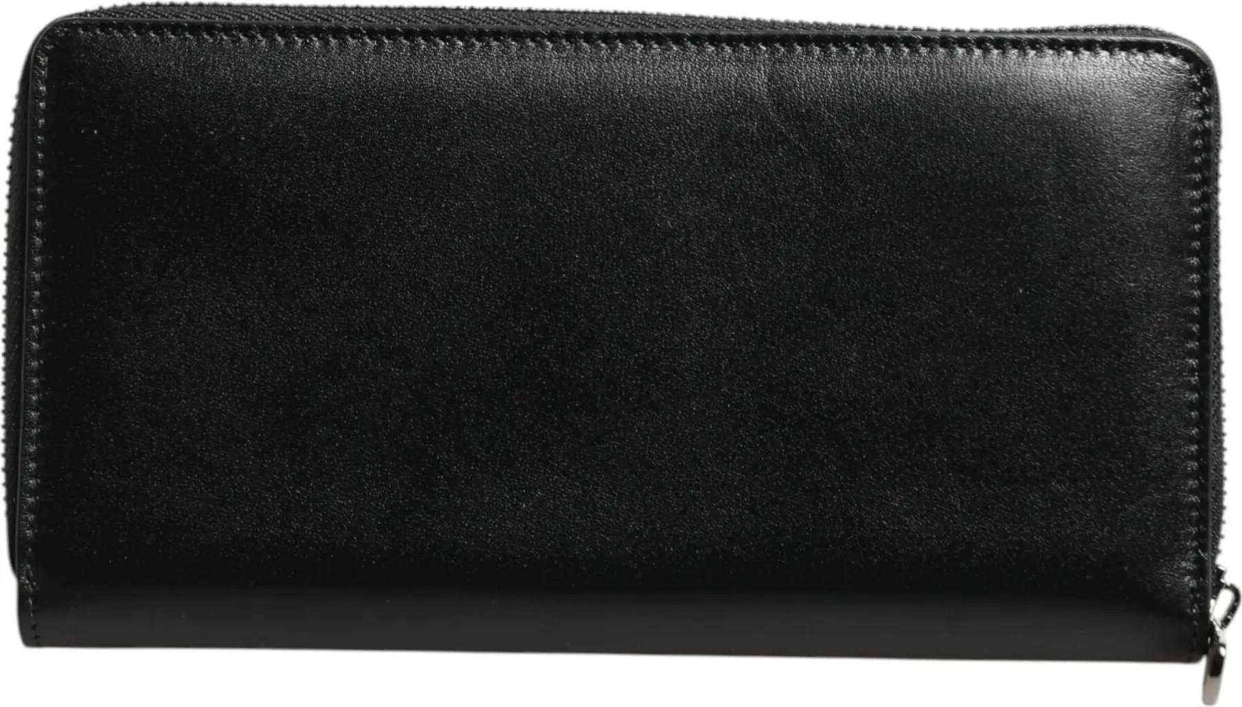 Dolce & Gabbana Qora Charmli "DG" Logotipli Deri Atağy Hamyon