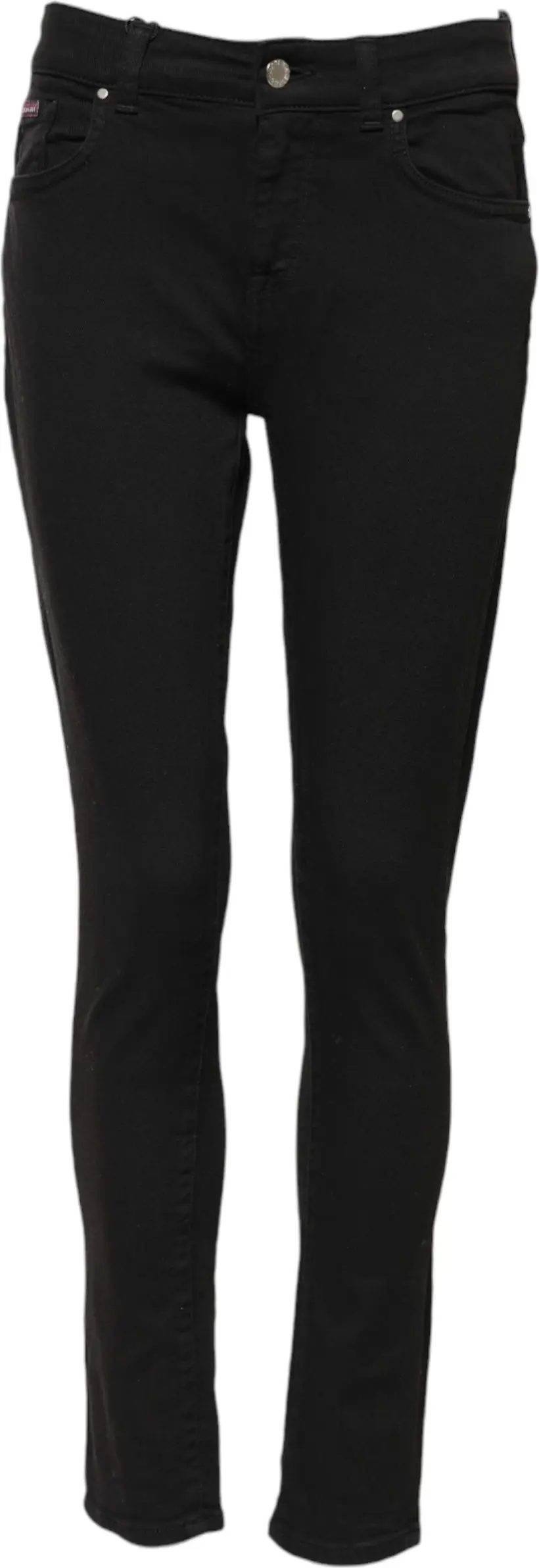 Black Cotton Skinny Mid Waist Denim Jeans by Dolce & Gabbana