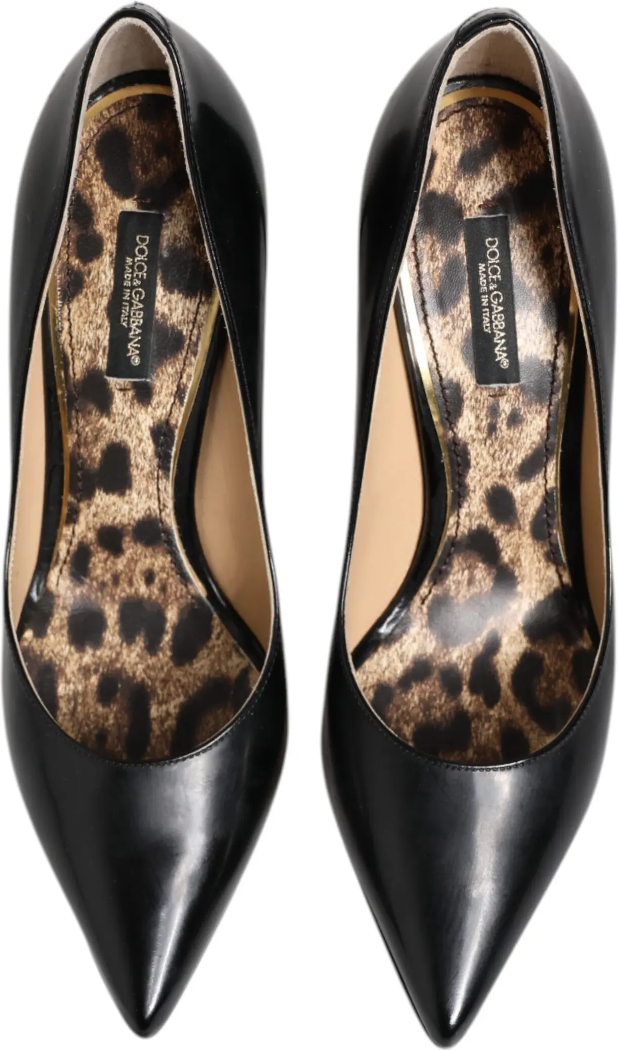 Qora teri oyoq kiyimi Dolce & Gabbana