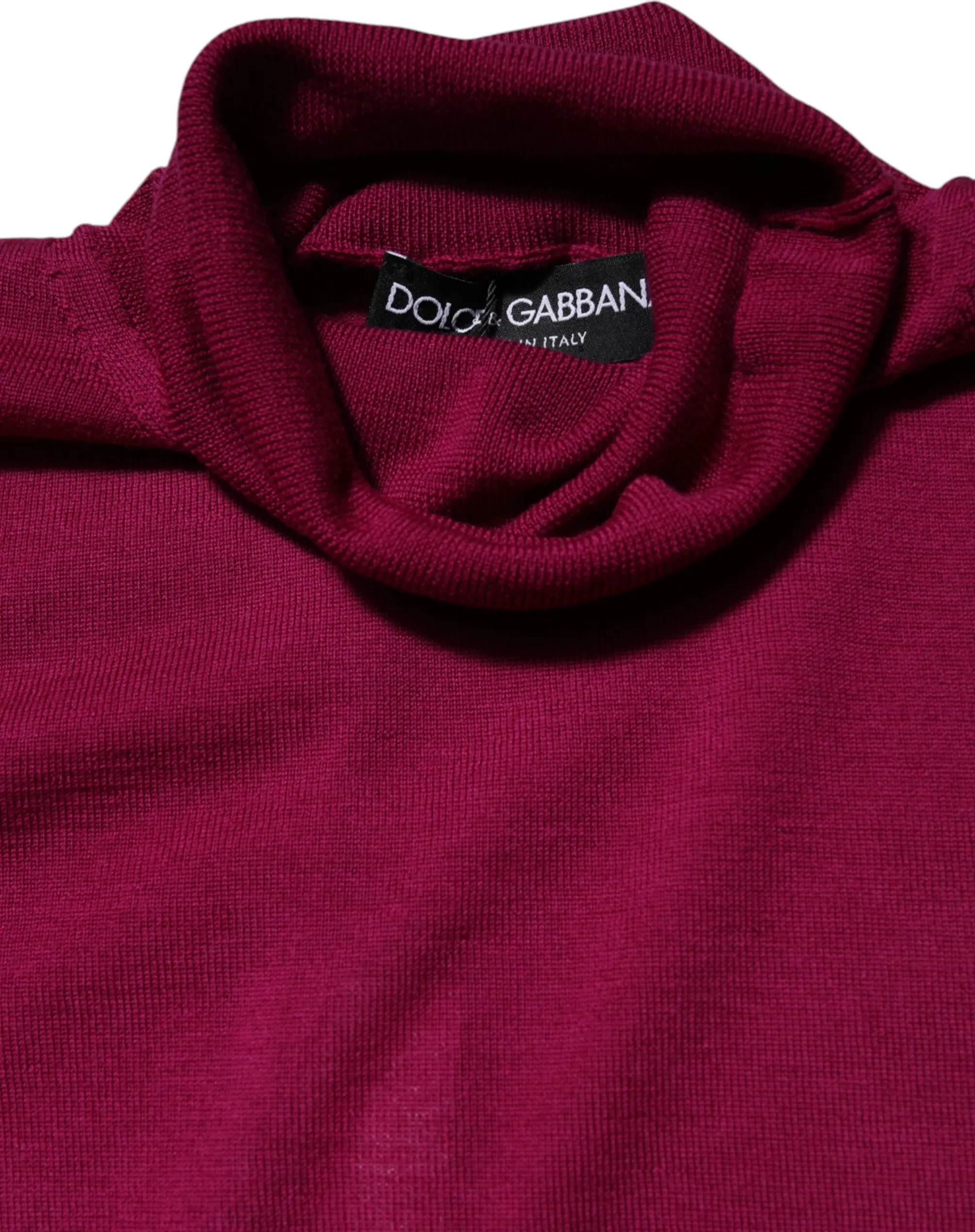 Шерстяной свитер с длинным рукавом и воротником-гольф от Dolce & Gabbana