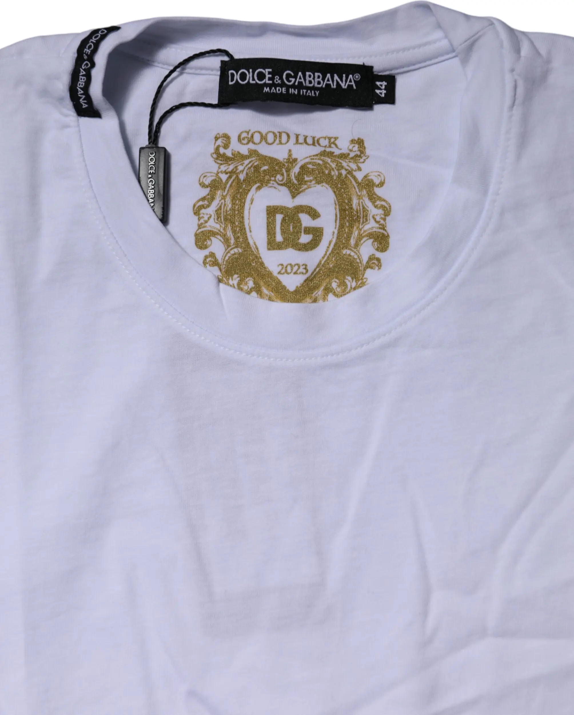 White Short Sleeves Crew Neck Top T-shirt Dolce & Gabbana