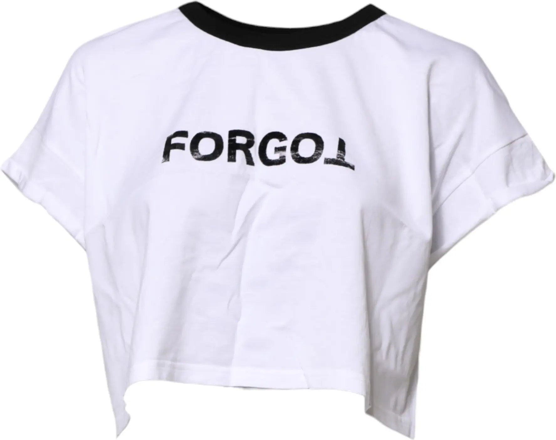 Oq paxta Crew Neckli Qisqa Ko'ylak Dolce & Gabbana