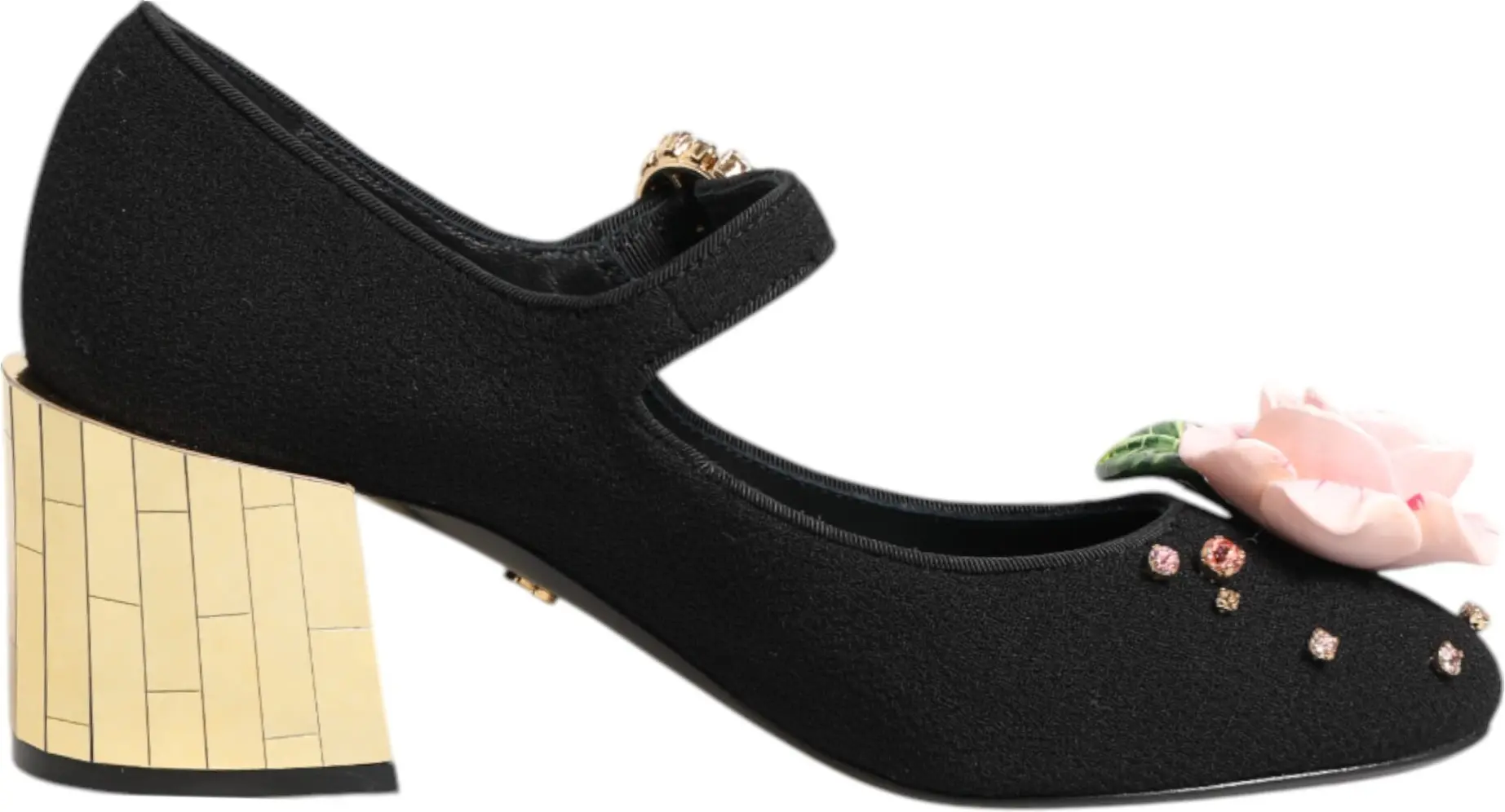 Туфли "Мэри Джейн" Dolce & Gabbana черные с кристаллами