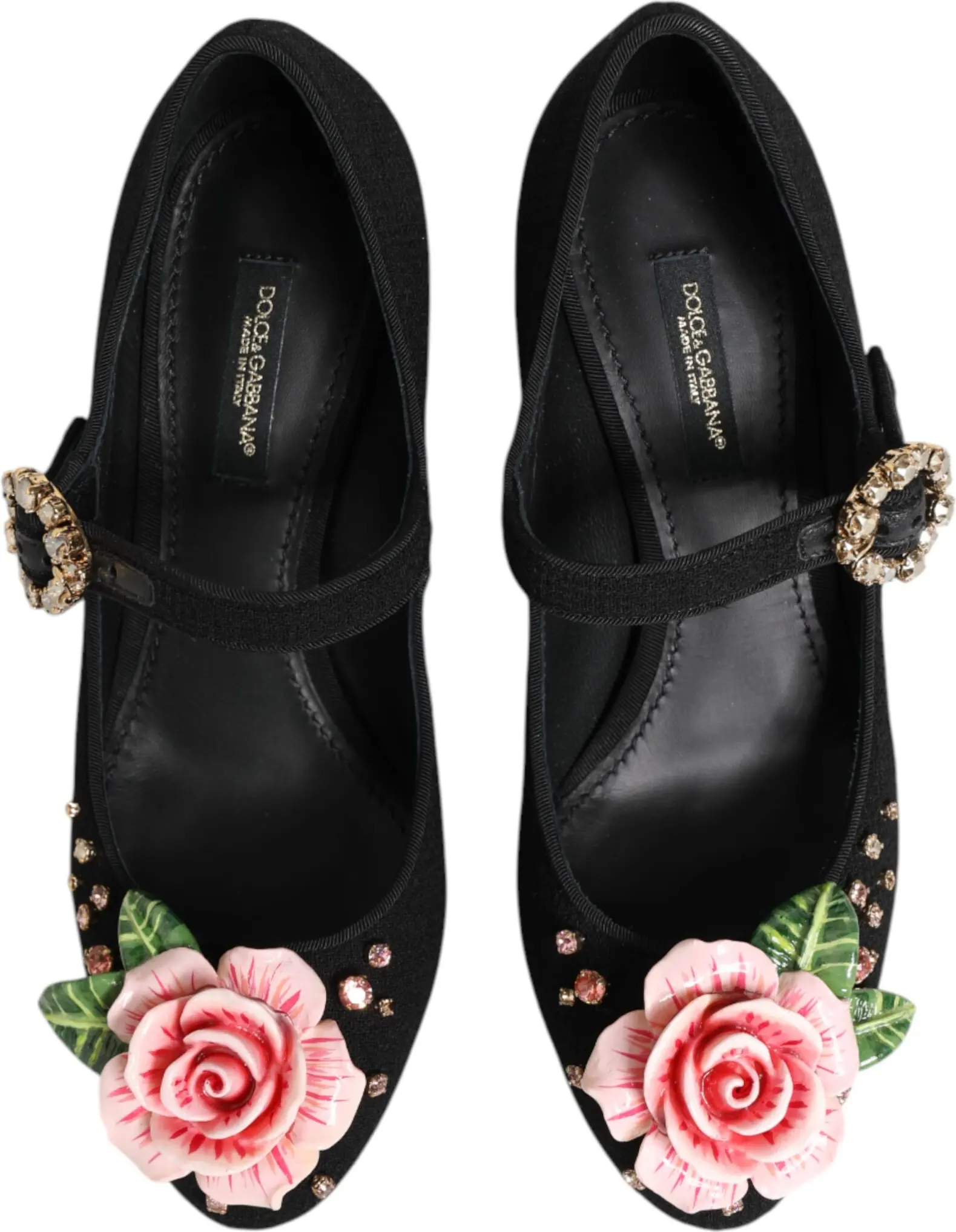 Туфли "Мэри Джейн" Dolce & Gabbana черные с кристаллами