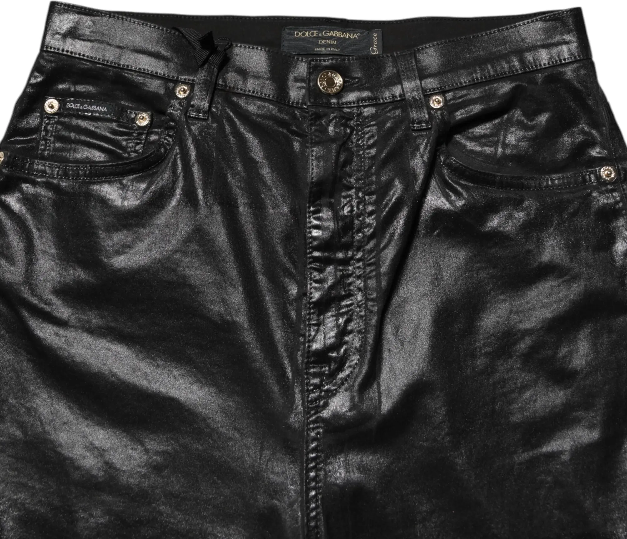 Qora baland belli tor GRACE jinsi shimlari Dolce & Gabbana