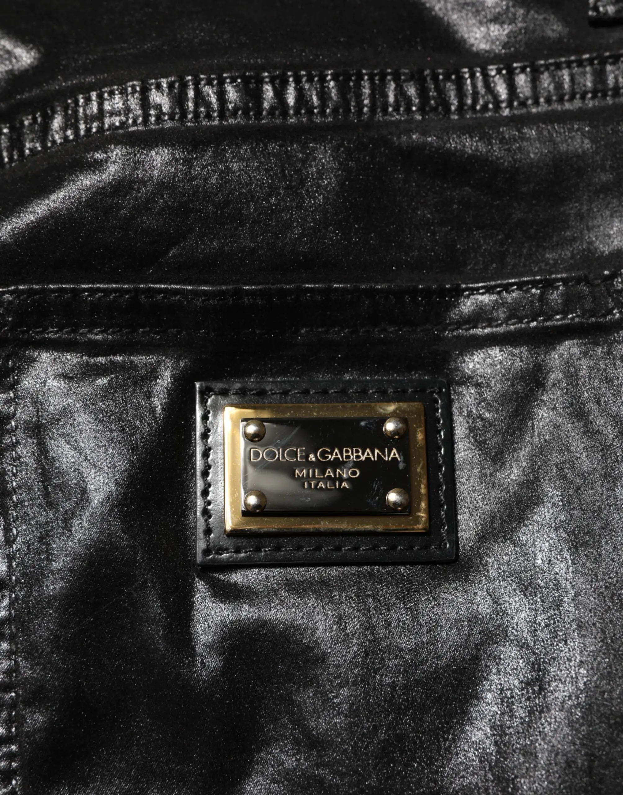 Qora baland belli tor GRACE jinsi shimlari Dolce & Gabbana