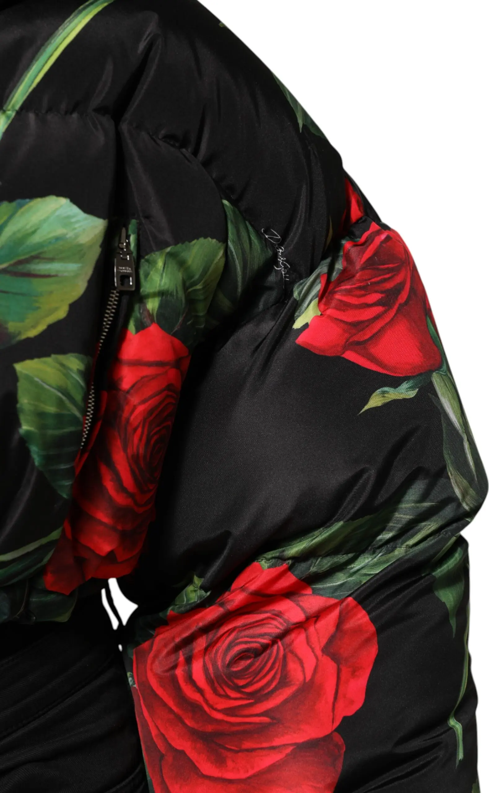 Multicolor Floral Puffer Coat Jacket Dolce & Gabbana