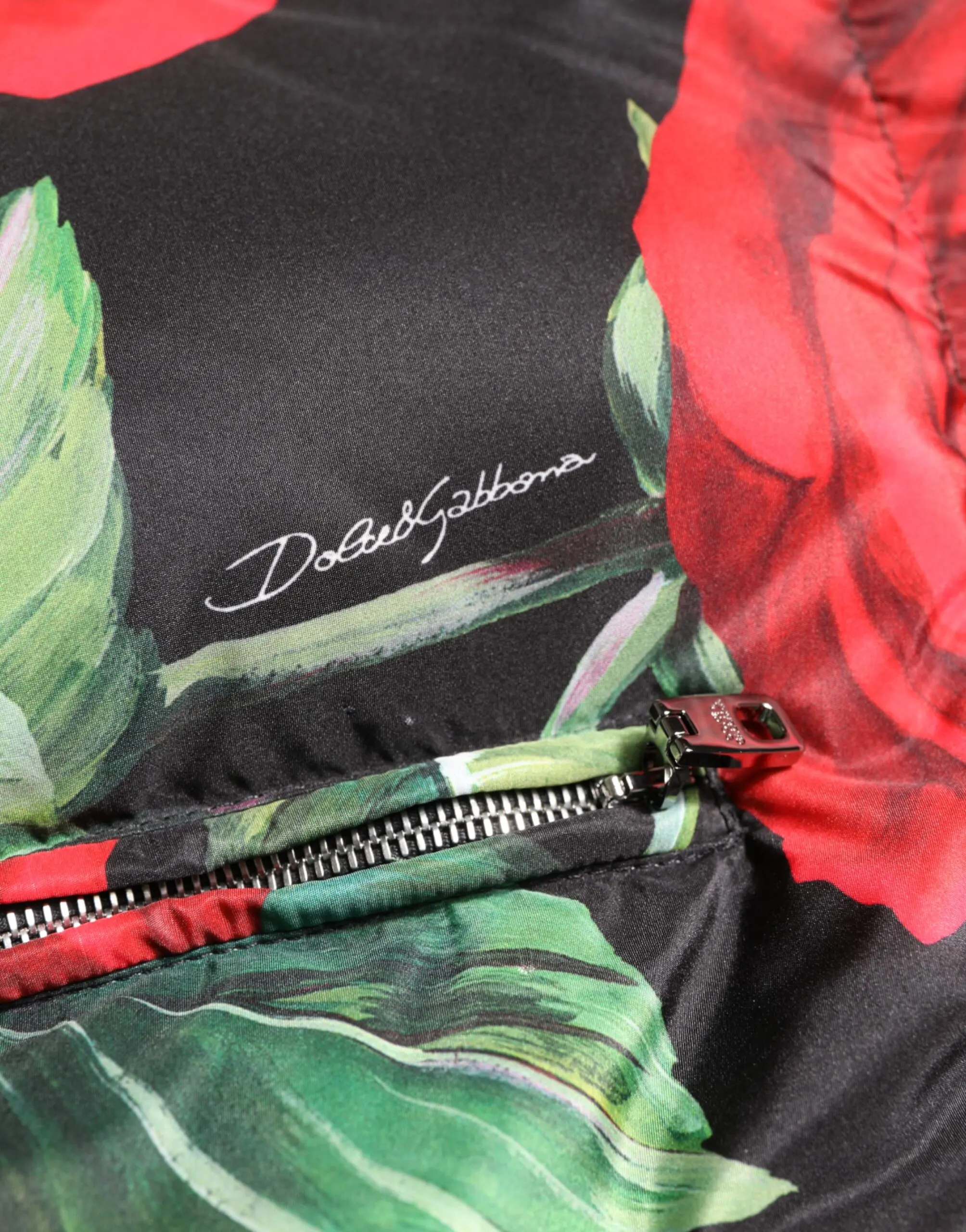 Multicolor Floral Puffer Coat Jacket Dolce & Gabbana