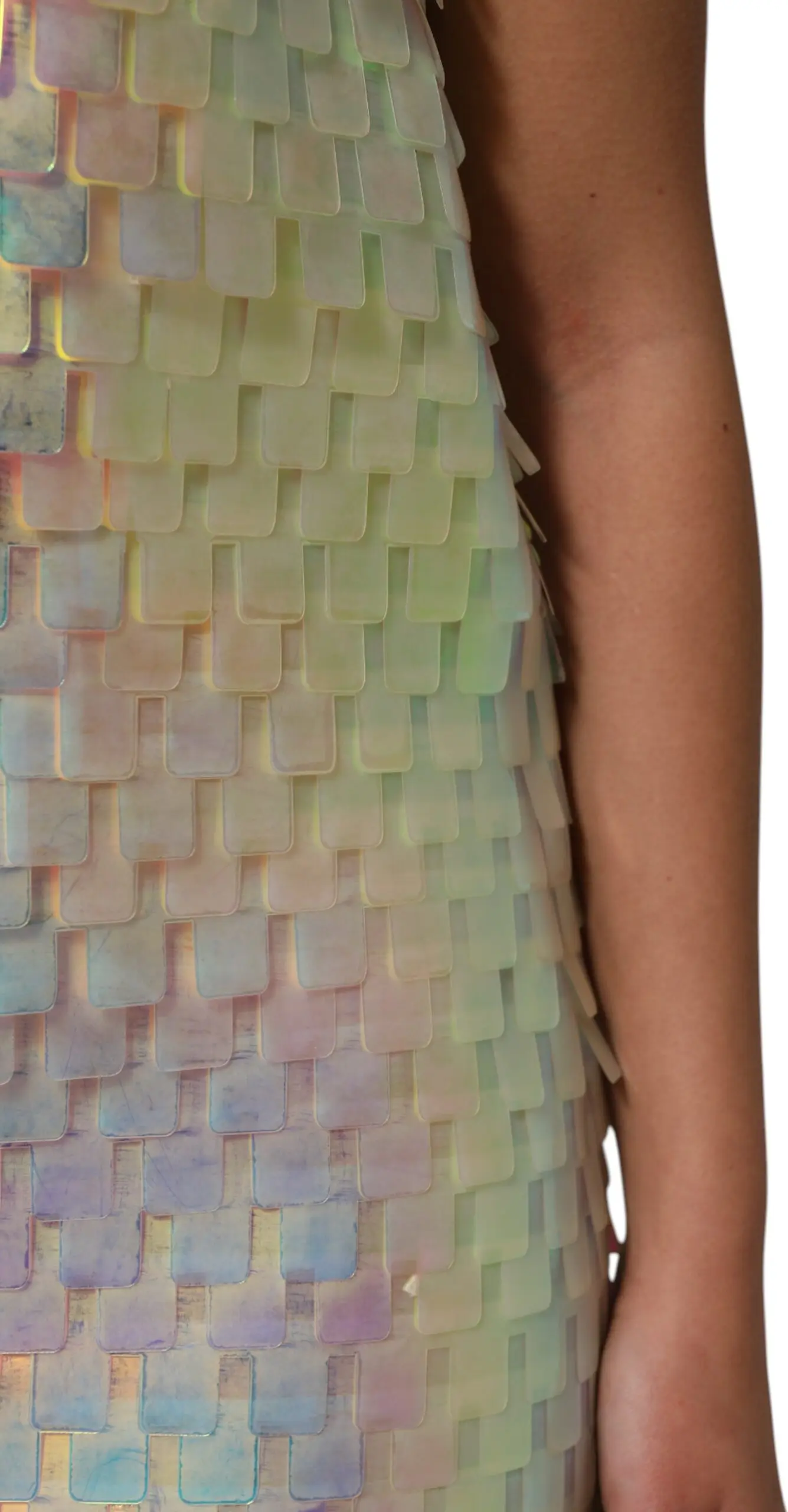 Multicolor Sequin Holographic Mini Dress Dolce & Gabbana