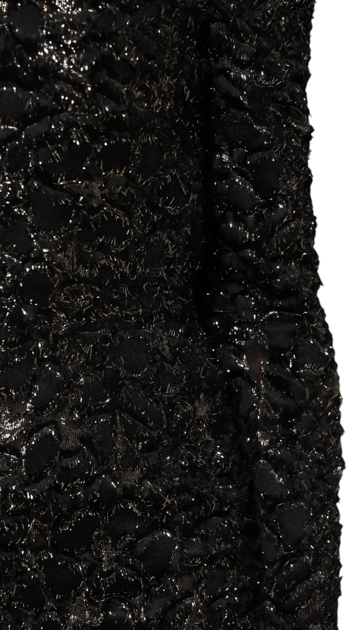 Платье Dolce & Gabbana черное с пайетками из буклированного твида, футляр