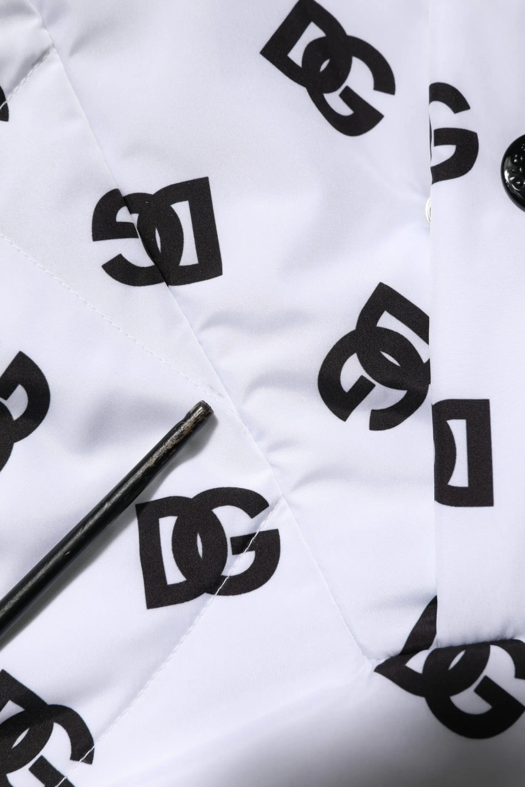 White DG Monogram Hooded Quilted Jacket Dolce & Gabbana