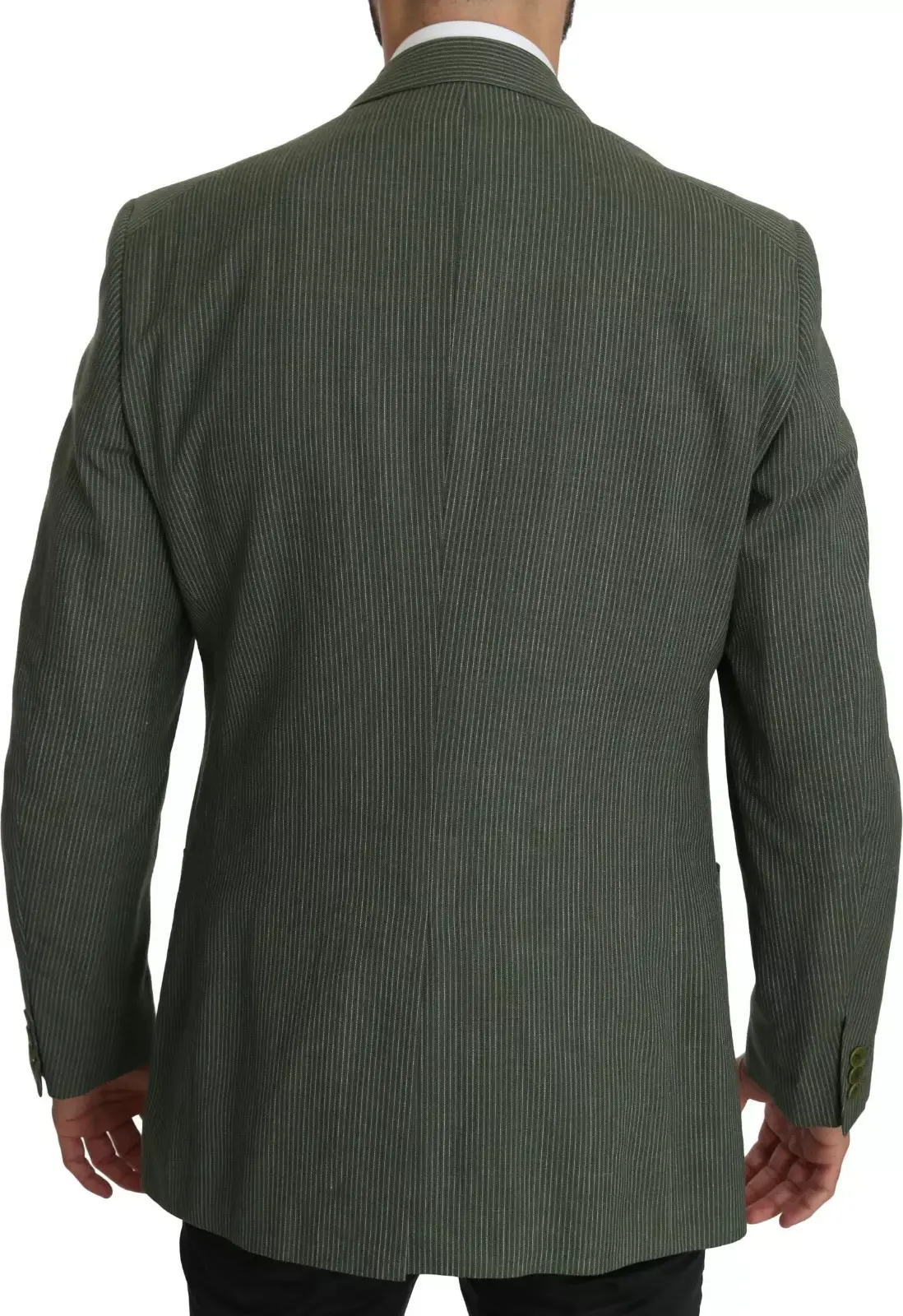 Blazer Romeo Gigli Green Linen Blazer One Piece Single Breasted Jacket