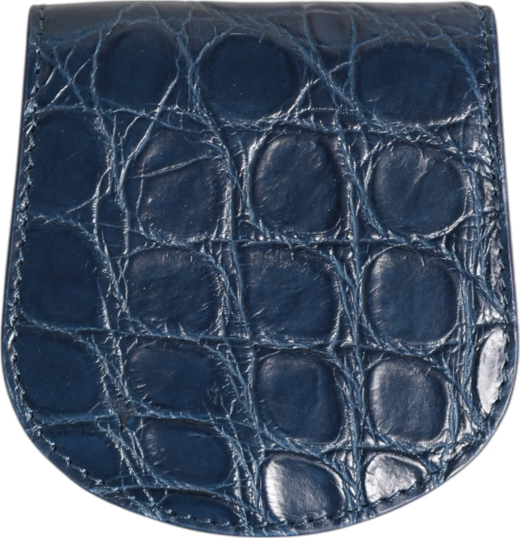 Pocket Wallet Dolce & Gabbana Blue Exotic Skin Coin Condom Case Holder