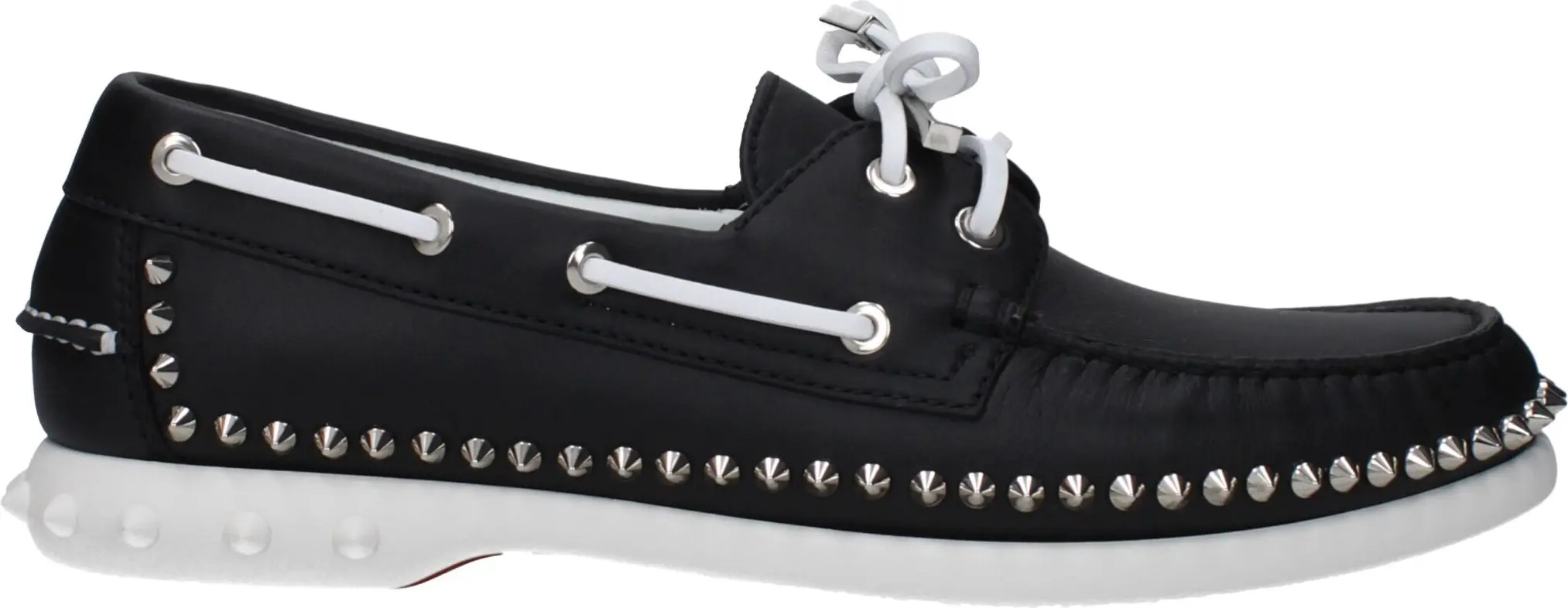 Black Leather Slip-On Loafers Christian Louboutin