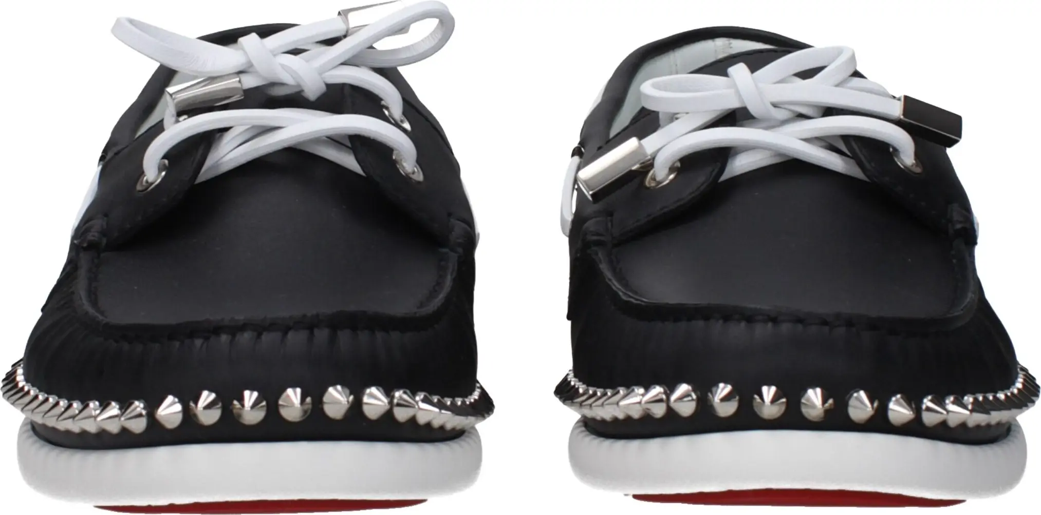 Christian Louboutin qora charm slip-on moki