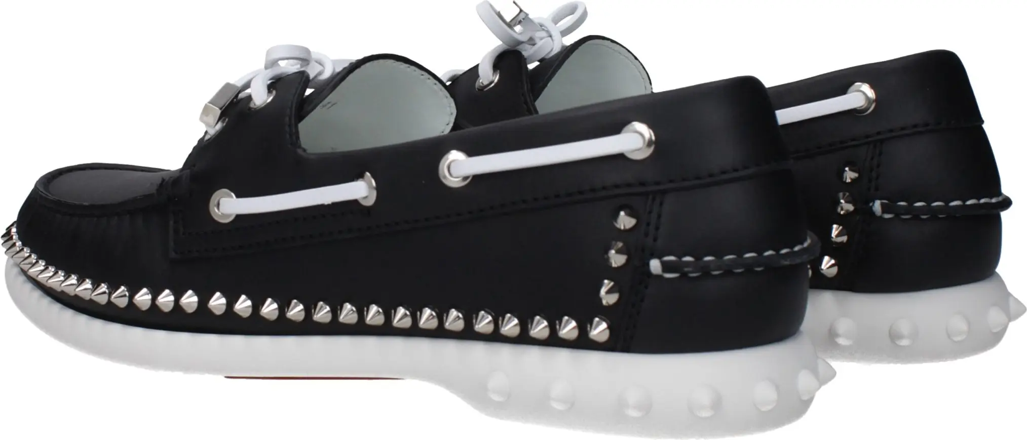 Christian Louboutin qora charm slip-on moki