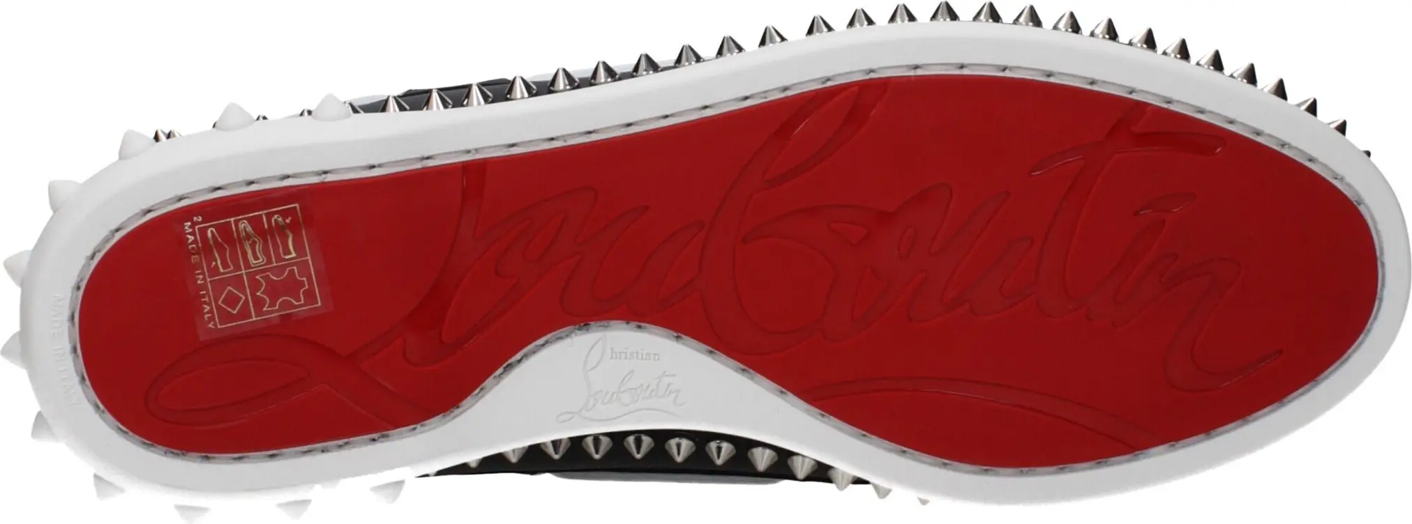 Christian Louboutin qora charm slip-on moki
