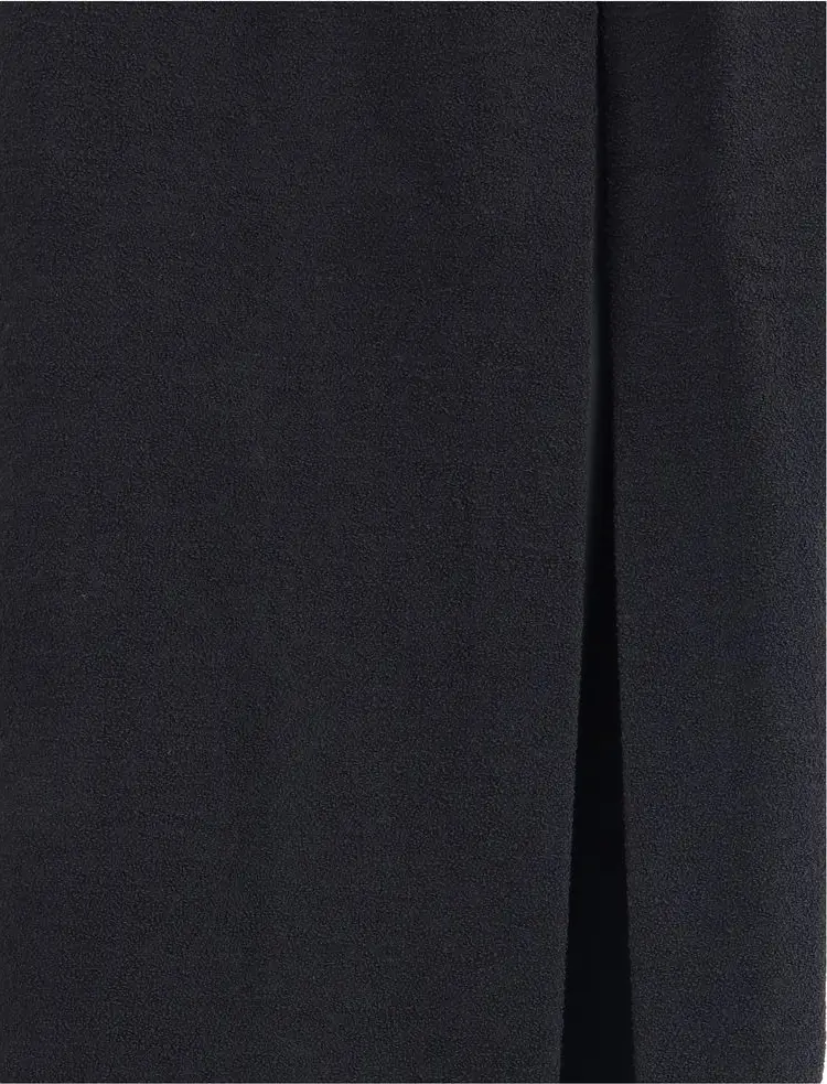 Alessandra Rich Black Fleece Wool Yubka