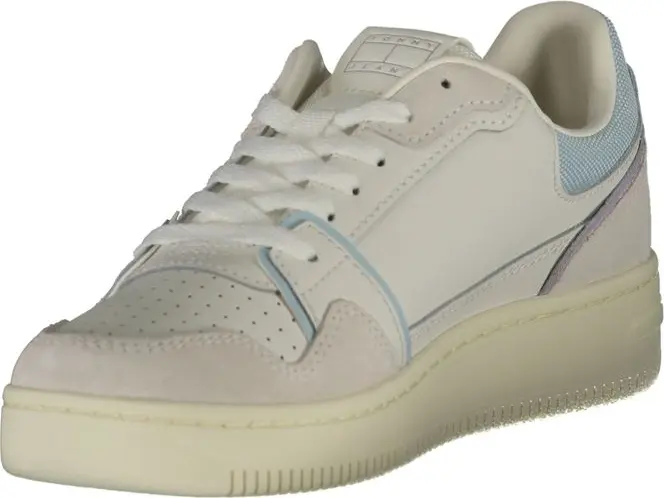 White Leather Women Sneaker Tommy Hilfiger