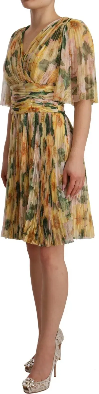 Макси-платье Dolce & Gabbana, плиссированное макси-платье