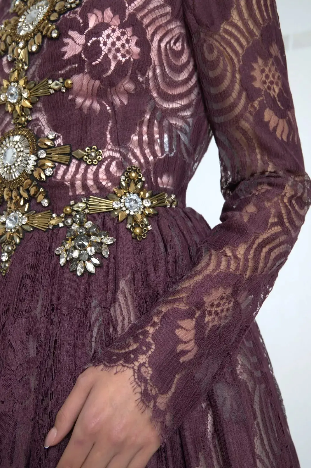 Фиолетовое платье-макси Dolce & Gabbana из вискозы А-силуэта
