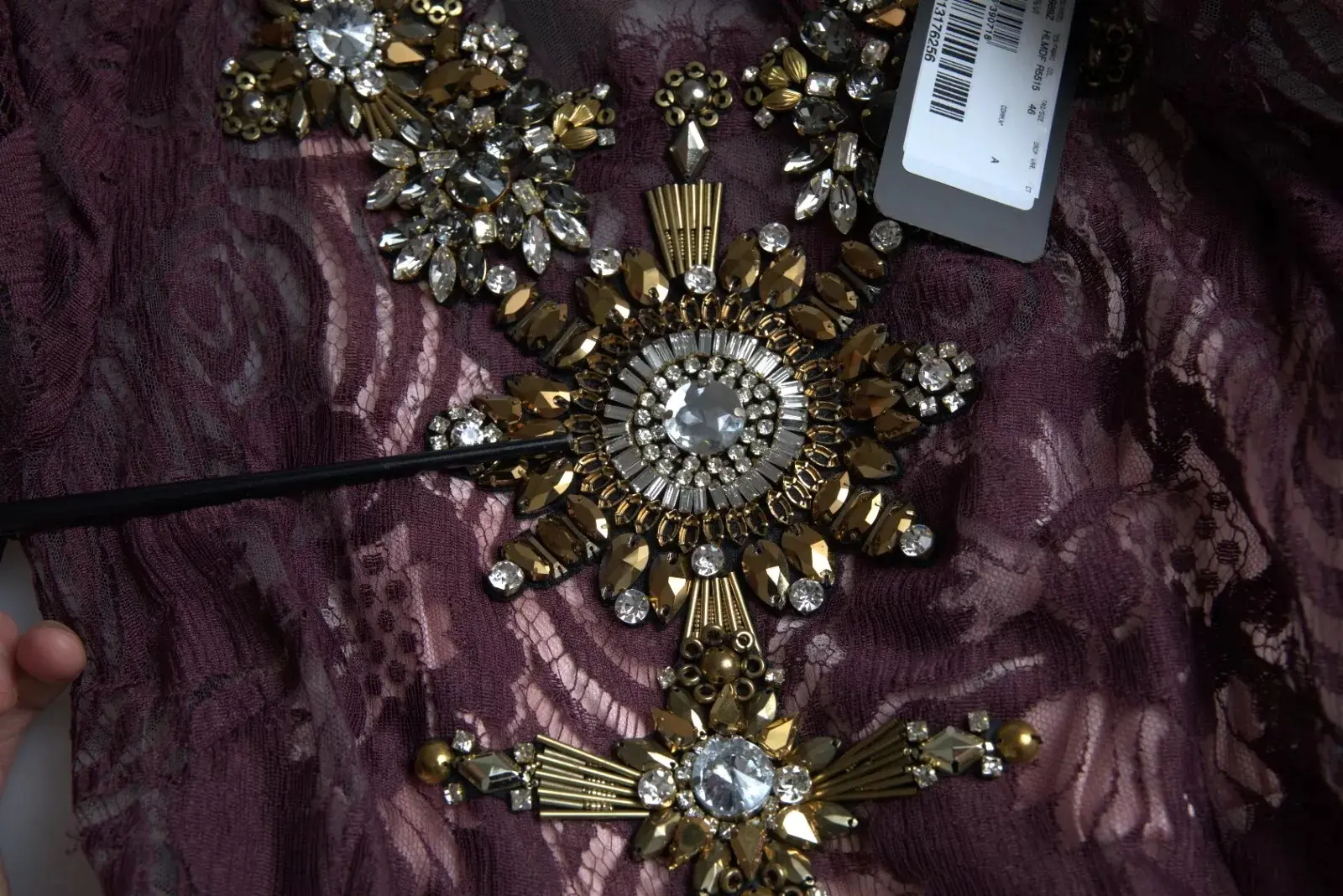 Фиолетовое платье-макси Dolce & Gabbana из вискозы А-силуэта