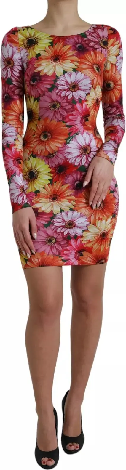 Multicolor Floral Print Sheath Mini Dress Dolce & Gabbana