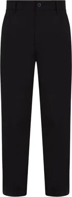 Black Recycled Cotton Chino Pants
