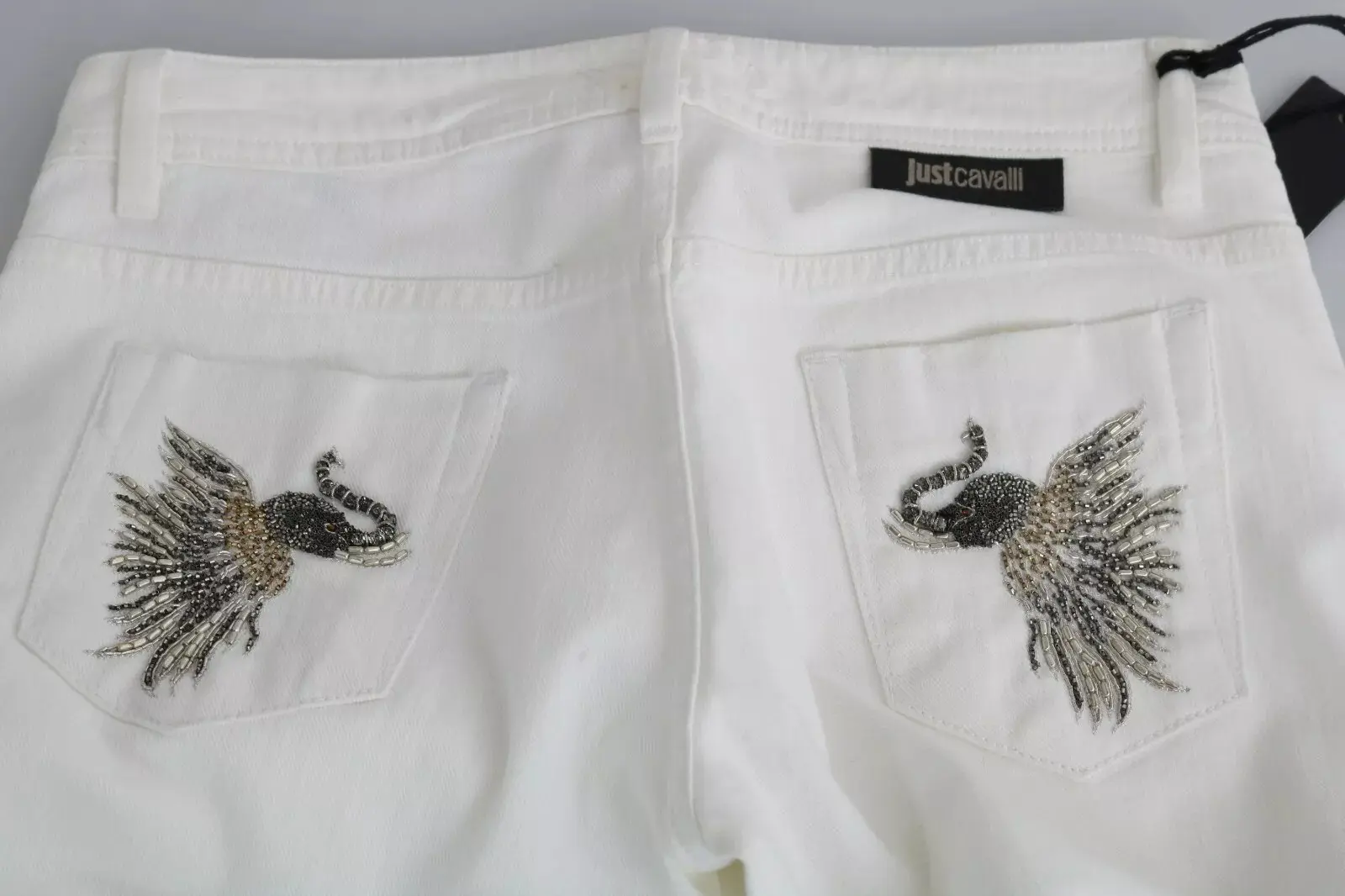 Джинсы белые хлопковые Slim Fit со средней посадкой Skinny