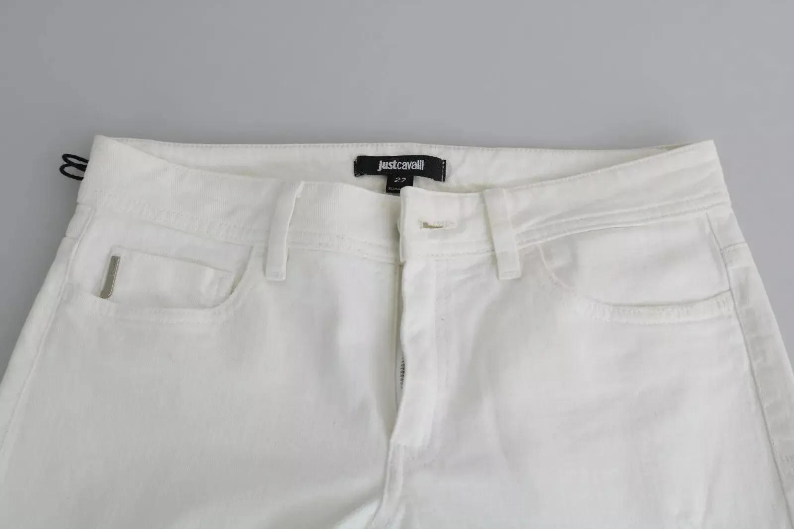 Джинсы белые хлопковые Slim Fit со средней посадкой Skinny