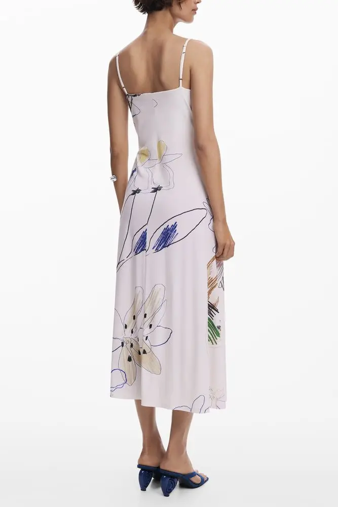 White Polyester Women Dress