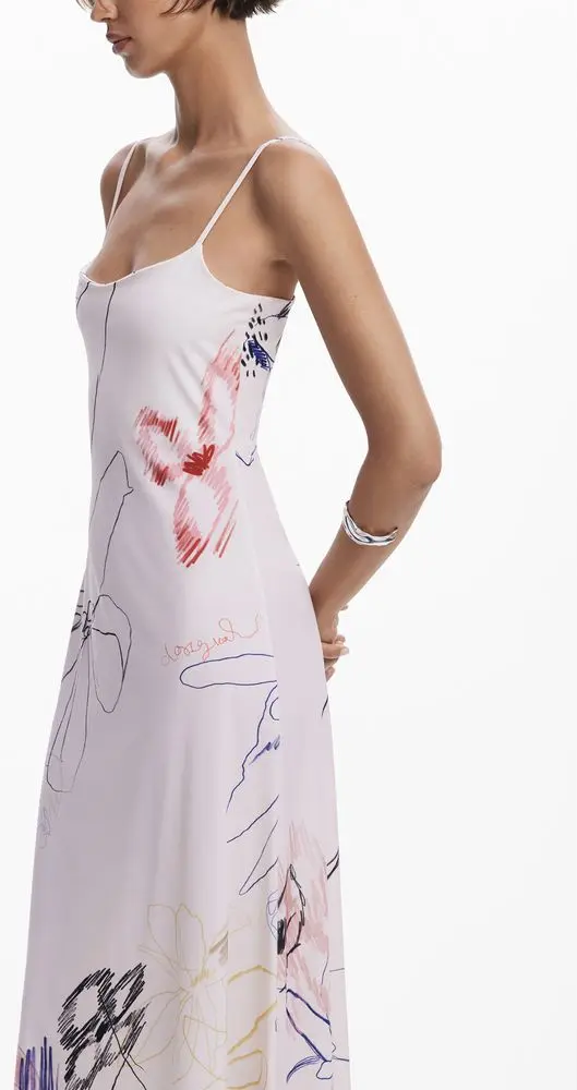 White Polyester Women Dress
