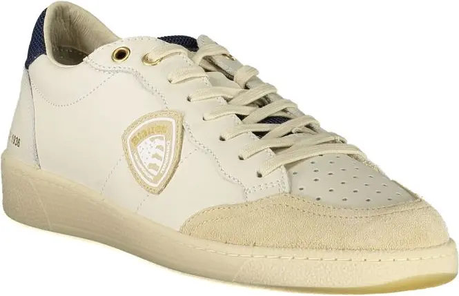 White Polyester Sneaker Blauer