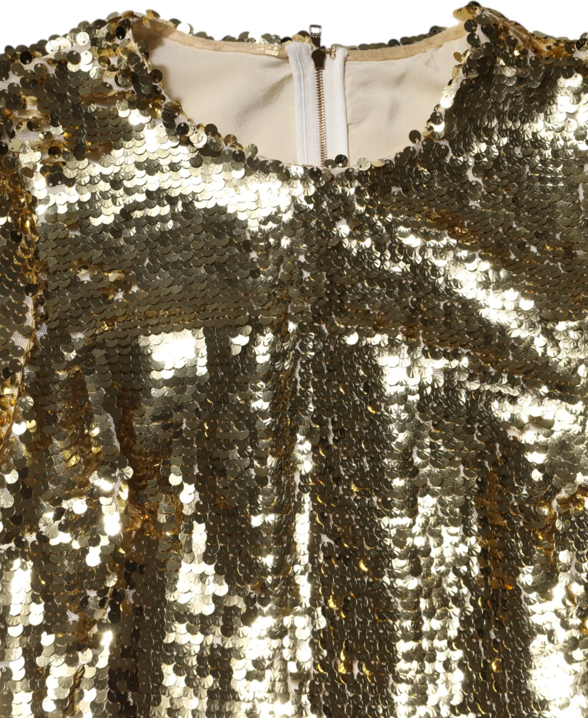Gold Sequin Mini Dress Dolce & Gabbana