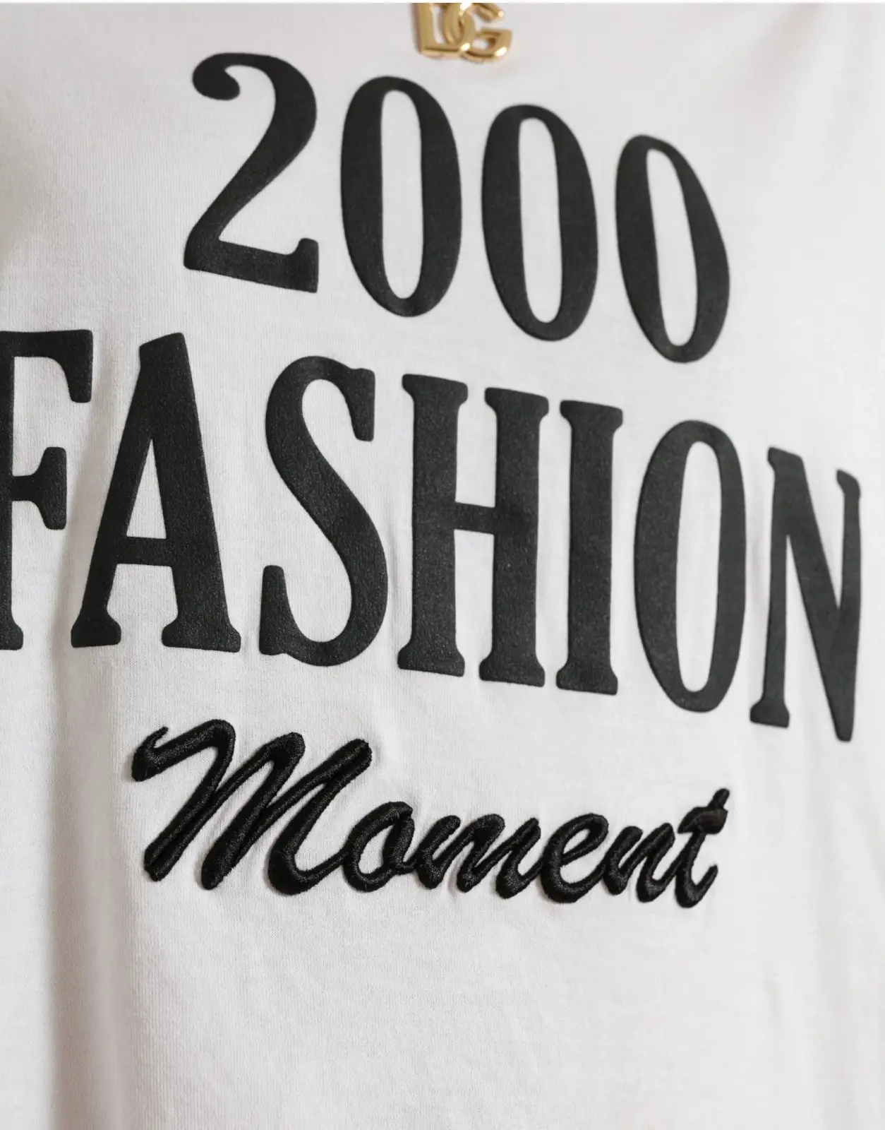 Футболка Dolce & Gabbana Белый хлопок 2000 Fashion Print Логотип