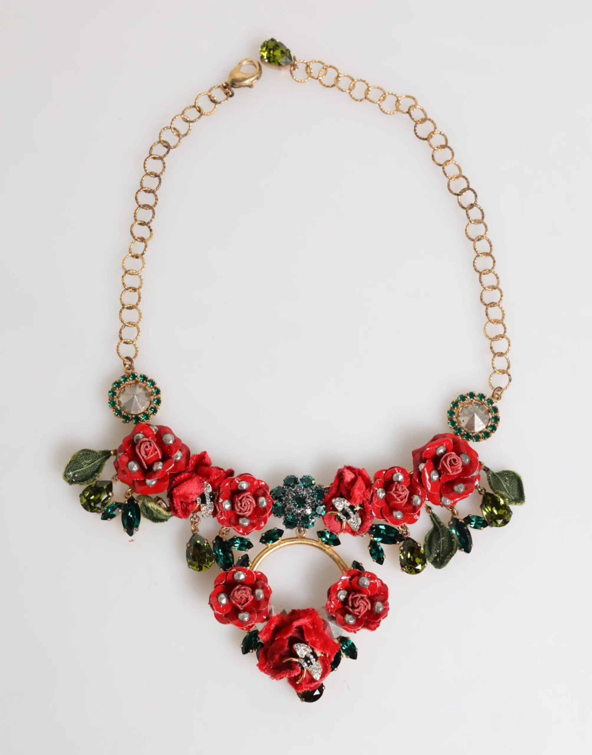 Крупное колье Dolce & Gabbana с цветочным мотивом розы