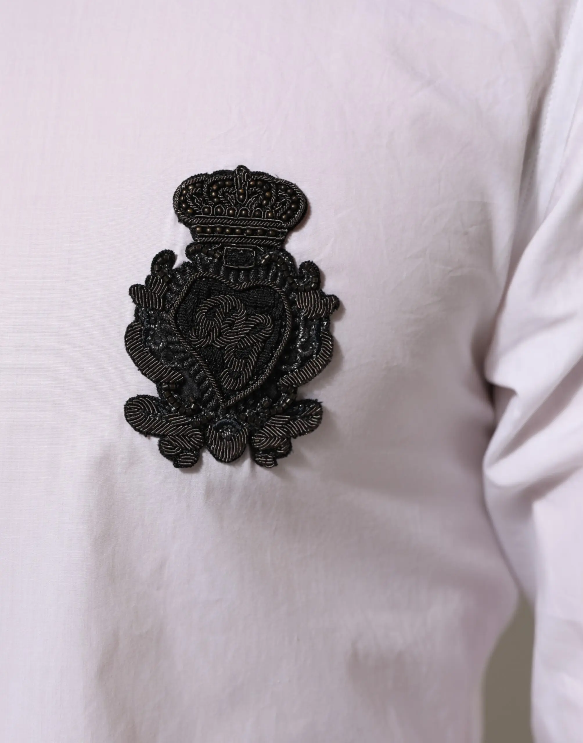 Белая хлопковая рубашка  Dolce & Gabbana GOLD DGPatch