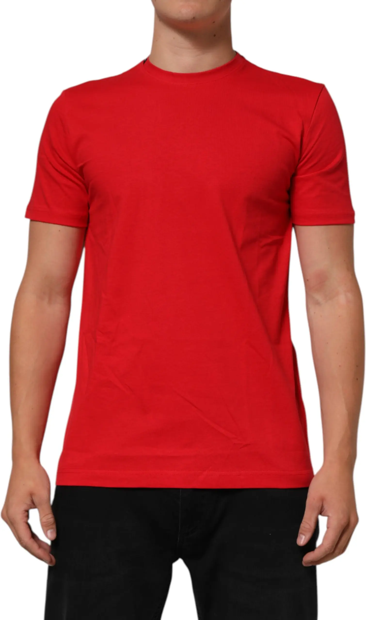 Red Goodluck 2023 Cotton Crew Neck T-shirt Dolce & Gabbana