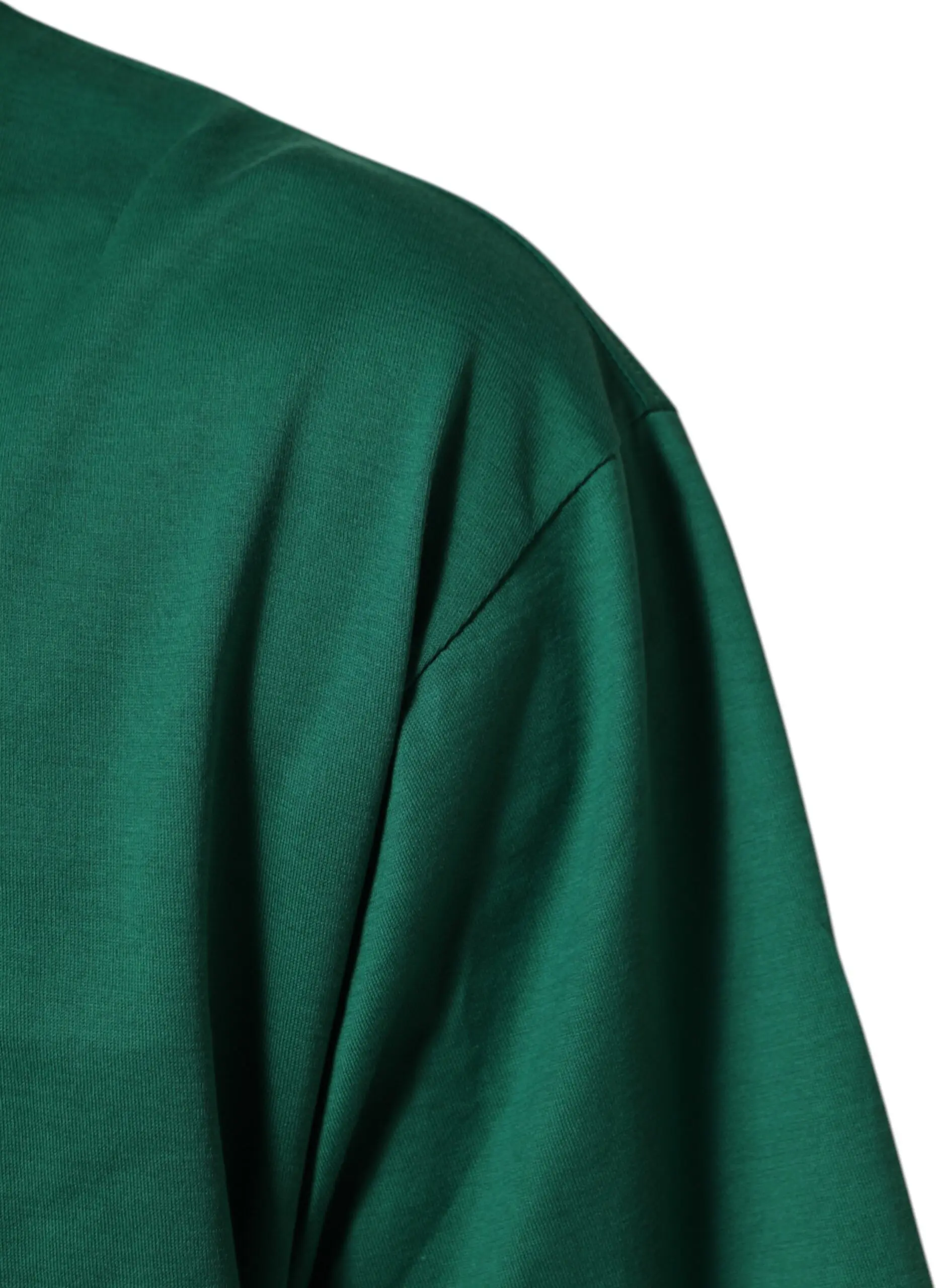 Green Cotton Graphic Logo Print Crewneck T-shirt Dolce & Gabbana