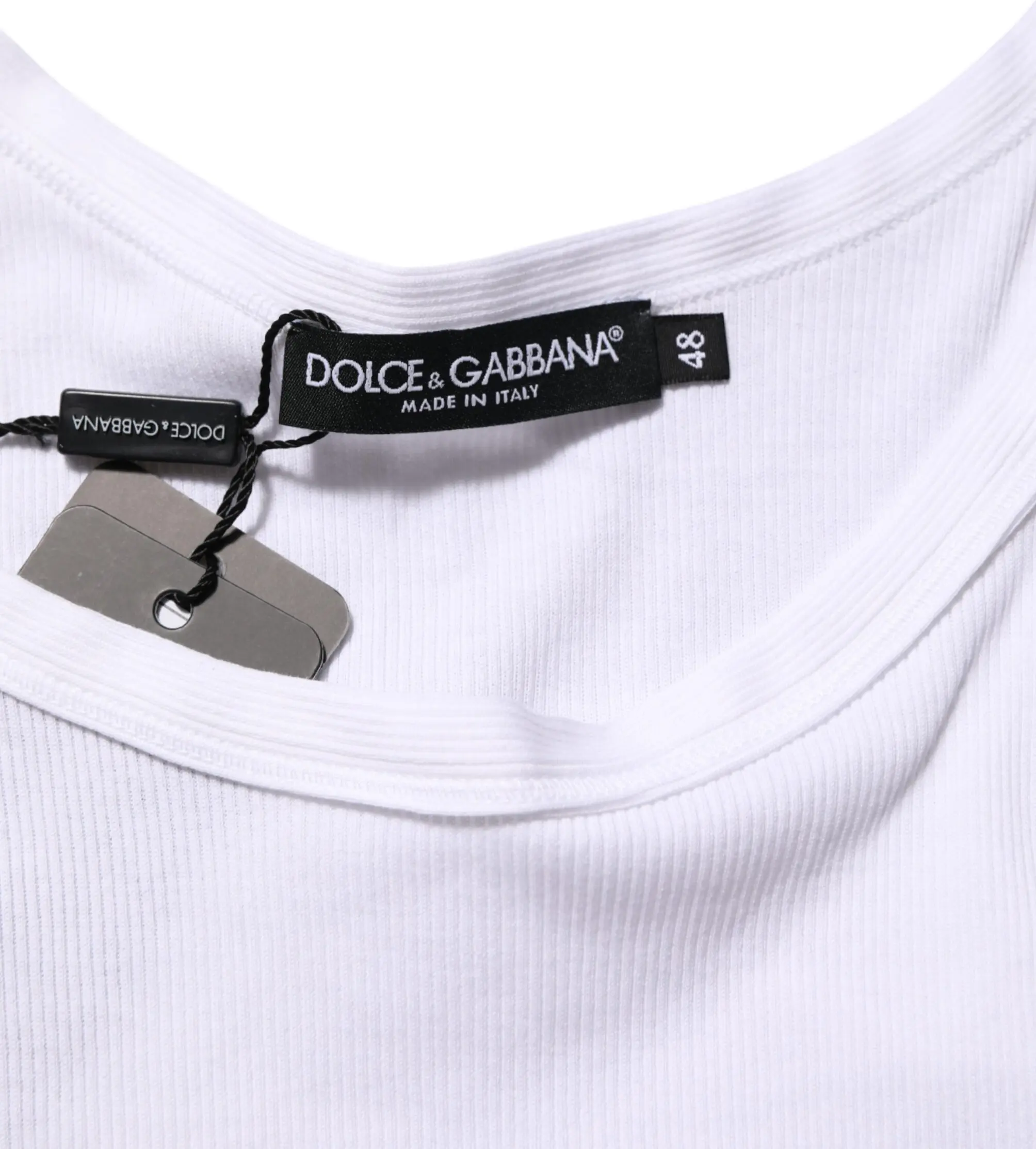 Dolce & Gabbana yengsiz, yumaloq yoqali futbolka