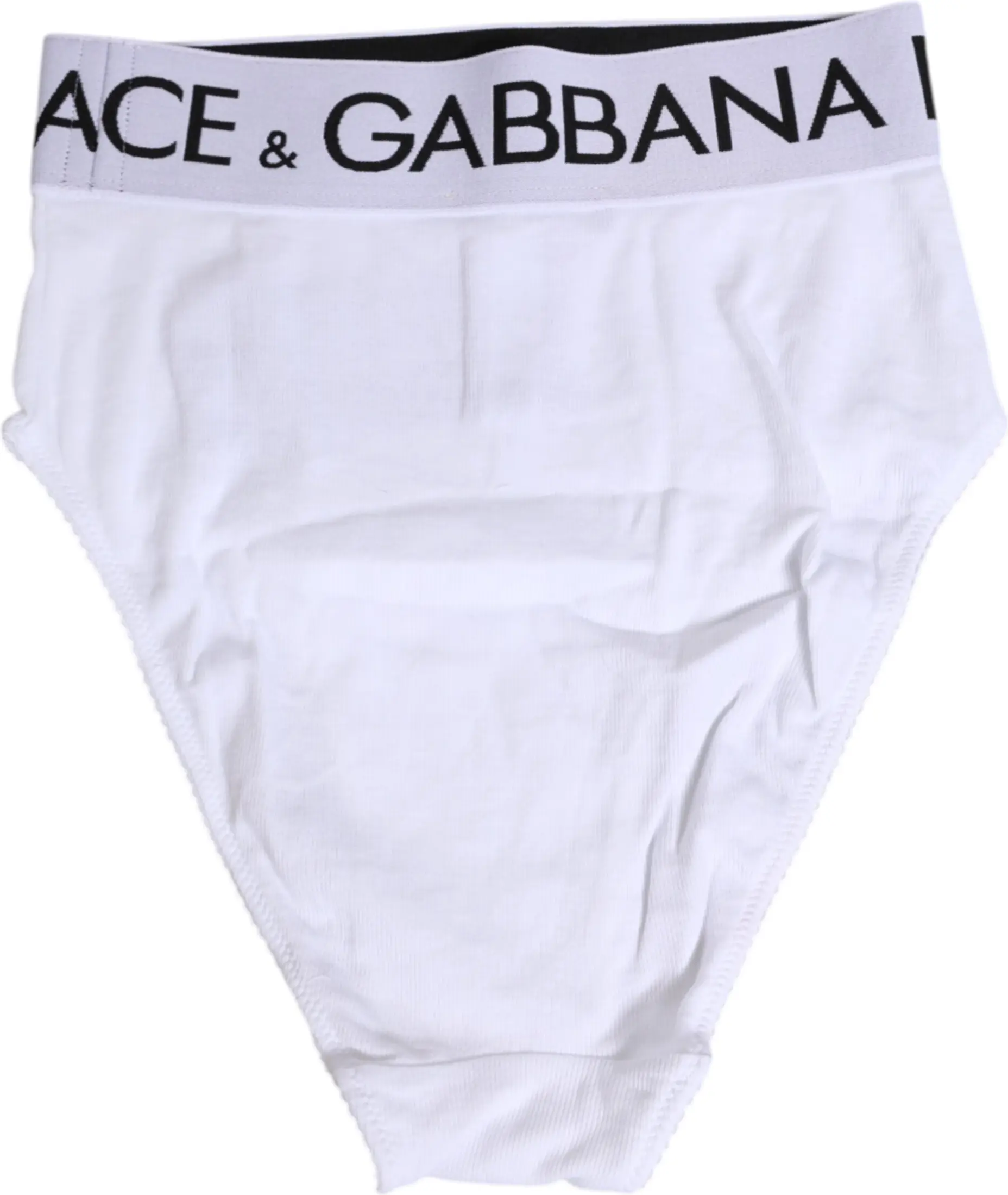 Трусы-слипы Белые Хлопок Стрейч Высокая Талия Трусы Нижнее Белье Dolce & Gabbana