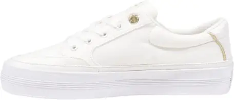 Cream Recycled Cotton Low Top Sneakers Tommy Hilfiger